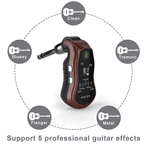 Wireless Guitar System, UHF Rechargeable Digital Guitar