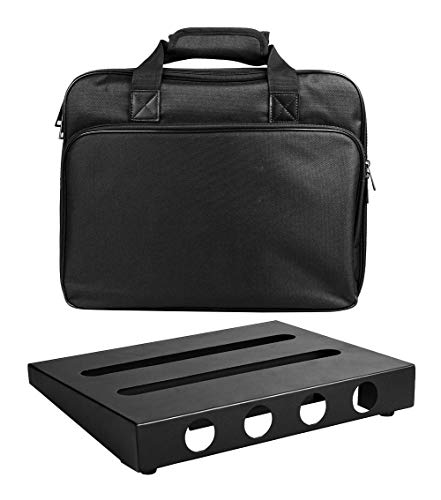 GOKKO Guitar Pedal Board Case 13.8 x 11 Inch Pedalboard with Carrying Bag (Medium)