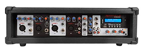 Rockville RPM45BT 2400w Powered 4 Channel Mixer/Amplifier w Bluetooth/EQ/Effects
