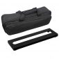 Soyan Micro Metal Guitar Pedal Board 15.7” x 4.9” with Carrying Bag, Self Adhesive Hook & Loop Tapes Included