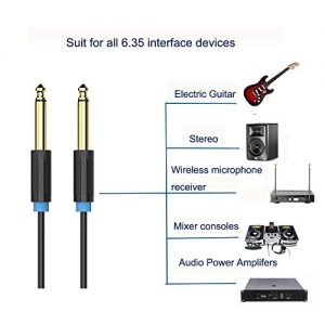 EVNSIX 10FT(6.35mm to 6.35mm) 1/4" Male to 1/4" Male Mono Jack - Image 4