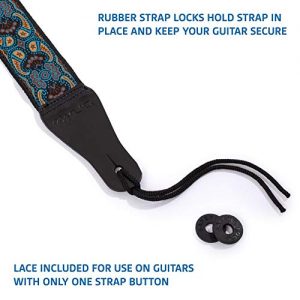 KLIQ Vintage Woven Guitar Strap for Acoustic and Electric Guitars - Image 4