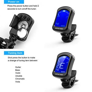 Guitar Tuner Clip-On: Perfect Tuning for Guitars, Ukuleles, Violins, Bass - Anywhere, Anytime! - Image 6