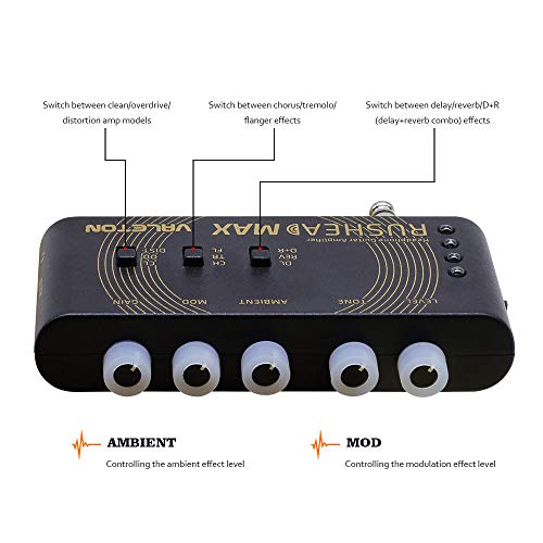 Valeton Rushead Max, USB Chargable Portable Pocket Guitar