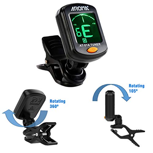 MOREYES Tuner Clip on Chromatic, Guitar, Bass, Violin, Ukulele