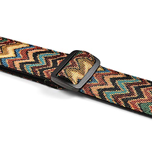 Amumu Chevron Guitar Strap Multi-Color for Acoustic Guitar