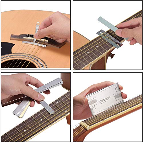 KONIBN 15 Pieces Guitar Luthier Tools Set, Including Guitar Radius Gauge