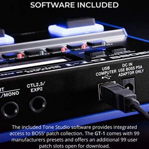 BOSS GT-1 Guitar Multi-Effects Processor Bundle - Image 8