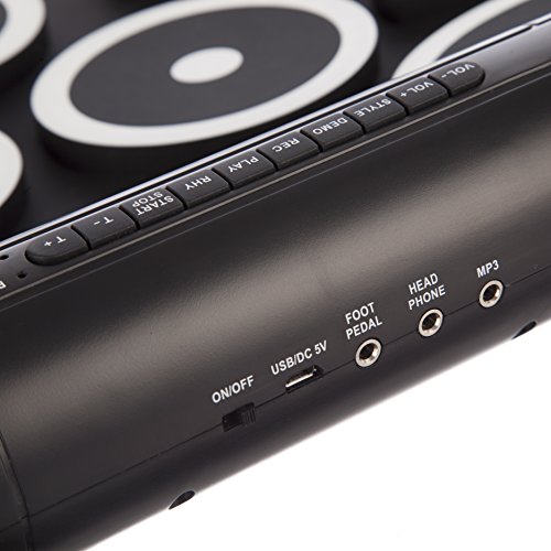 RockJam Portable MIDI Electronic Roll Up Drum Kit