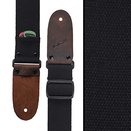 M33 Cotton Black Guitar Strap set for Acoustic