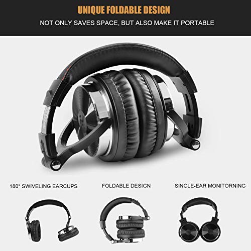OneOdio Adapter-Free Closed Back Over Ear, DJ Stereo Monitor Headphones