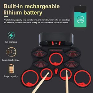 Electronic Drum Set, JEVDES Roll Up Drum Set for Kids - Image 3