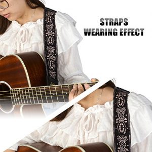 Dulphee Guitar Strap Vintage Printed, Adjustable Polyester Shoulder Strap - Image 7