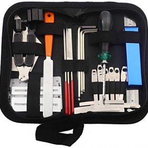25Pcs Guitar Repairing Maintenance Tool Kit with String Organizer String Action Ruler Gauge Measuring Tool Hex Wrench Set Files Fingerboard for Music or String Instrument Enthusiast