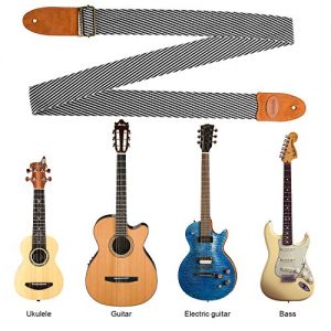 Guitar Strap Vintage Tweed 100% Cotton and Genuine Leather - Image 6