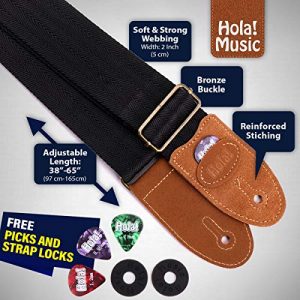 Guitar Strap for Acoustic, Electric and Bass Guitars - Image 2