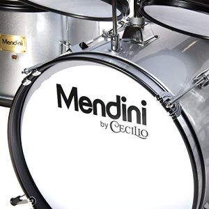 Mendini by Cecilio 16" 5-Piece Junior Drum Set for Kids – Complete Kit with Throne, Cymbals, Pedal & Drumsticks - Image 3