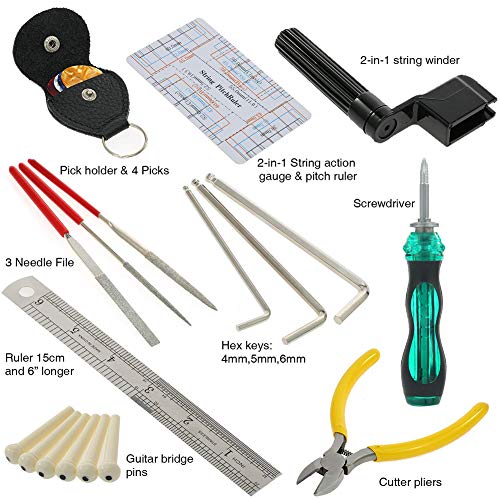Guitar Repairing Tool Kit 26Pcs with Carry Bag for Guitar