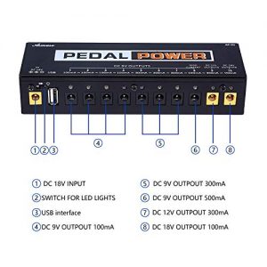 Guitar Pedal Power Supply 10 Isolated DC Output - Image 2