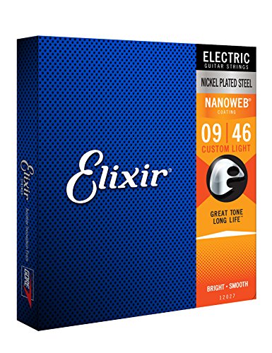 Elixir Electric Guitar Strings with NANOWEB Coating - Custom Light