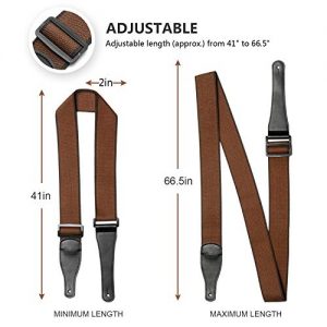 Guitar Strap 100% Soft Cotton and Genuine Leather Ends - Image 3