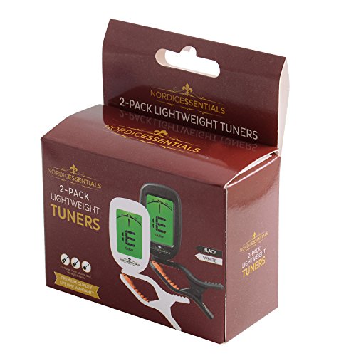 Guitar Tuner (2 Pack) for Acoustic Guitars, Violin, Ukulele