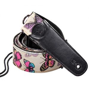 Eyeshot Guitar Strap Adjustable Denim Print Guitar Strap - Image 6