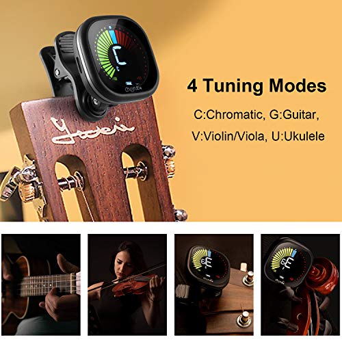 Guitar Tuner Rechargeable Clip On Tuner for Ukulele