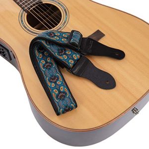 KLIQ Vintage Woven Guitar Strap for Acoustic and Electric Guitars - Image 2