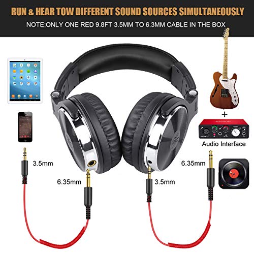 OneOdio Adapter-Free Closed Back Over Ear, DJ Stereo Monitor Headphones