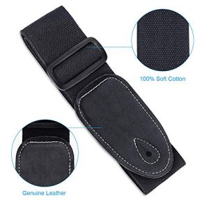 IHOBOR Guitar Strap 100% Soft Cotton and Genuine Leather Ends - Image 4