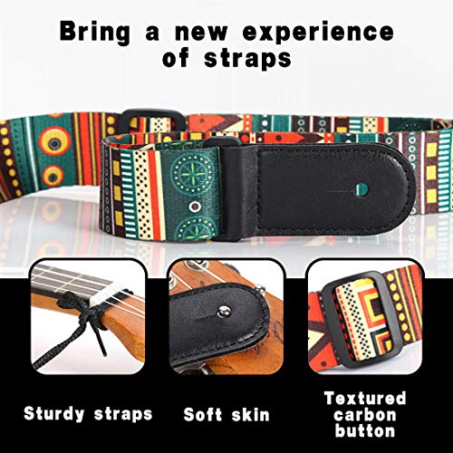 8 Pack Guitar Strap, Includes 2 Guitar Straps and 6 Guitar Pick
