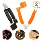 MaiKeEr 2 Pcs Black and Orange Guitar String Winder Cutter&Bridge Pin&Puller 3-in-1 Upgraded Guitar Repair Tool for Electric Guitar Ukulele