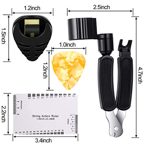 9 Pieces Guitar Accessories Kit Including 3 in 1 String Winder