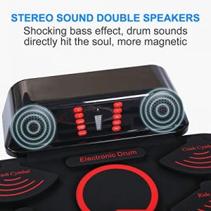Electronic Drum Set, JEVDES Roll Up Drum Set for Kids - Image 4