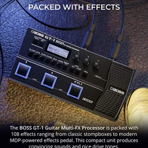 BOSS GT-1 Guitar Multi-Effects Processor Bundle - Image 5