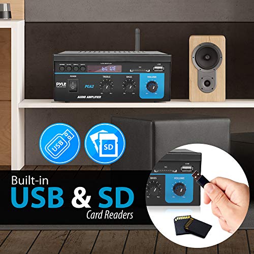 Home Audio Power Amplifier System, Mini Dual Channel