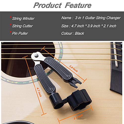 ACEBON Guitar String Winder String Cutter Pin Puller