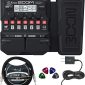 Zoom G1X FOUR Multi-Effects Processor with Expression Pedal Bundle with Guitar Lab Software, Blucoil 9V AC Adapter, 10-FT Straight Instrument Cable (1/4in), and 4-Pack of Celluloid Guitar Picks