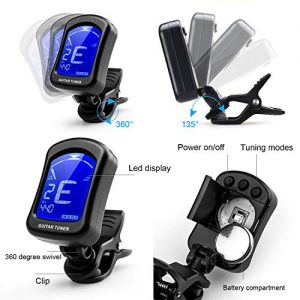 Guitar Tuner Clip-On: Perfect Tuning for Guitars, Ukuleles, Violins, Bass - Anywhere, Anytime! - Image 2