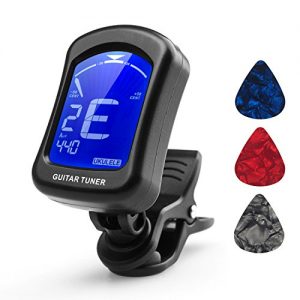 Guitar Tuner,Tuner, Guitar Tuner Clip On for Guitar, Ukulele, Violin, Viola, Bass, Chromatic Tuning Modes, 360 Degree Rotating, Fast & Accurate