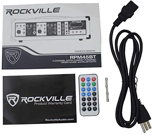 Rockville 2400w Powered, 4 Channel Mixer/Amplifier