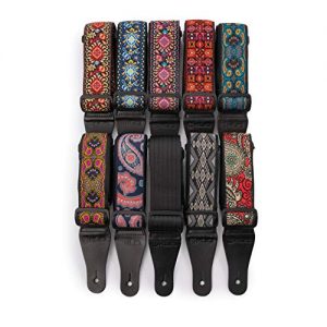 KLIQ Vintage Woven Guitar Strap for Acoustic and Electric Guitars - Image 8