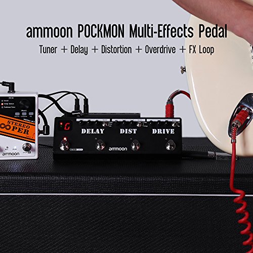 ammoon Guitar Effect Pedal POCKMON Multi-Effects Pedal Strip