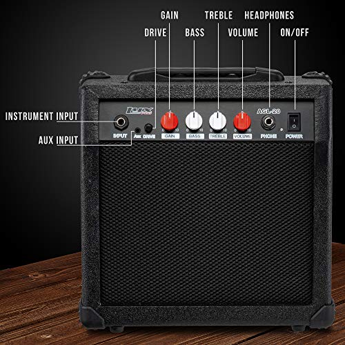 LyxPro Electric Guitar Amp 20 Watt Amplifier, Built In Speaker Headphone
