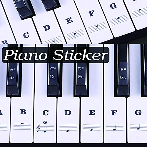 BIGTEDDY - Piano Stickers for 37/49/54/61/88 Key Keyboards