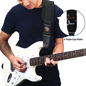 Bass Strap Padded Guitar Strap with Leather Ends - Image 9