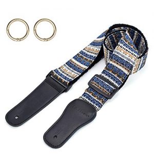 Banjo Playing Experience with our Blue and White Striped Jacquard Woven Banjo Strap - Image 3