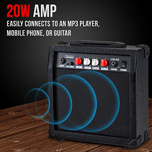 LyxPro Electric Guitar Amp 20 Watt Amplifier, Built In Speaker Headphone