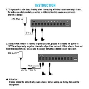 Rowin Pedal Power Supply, 10 Isolated DC Output - Image 7